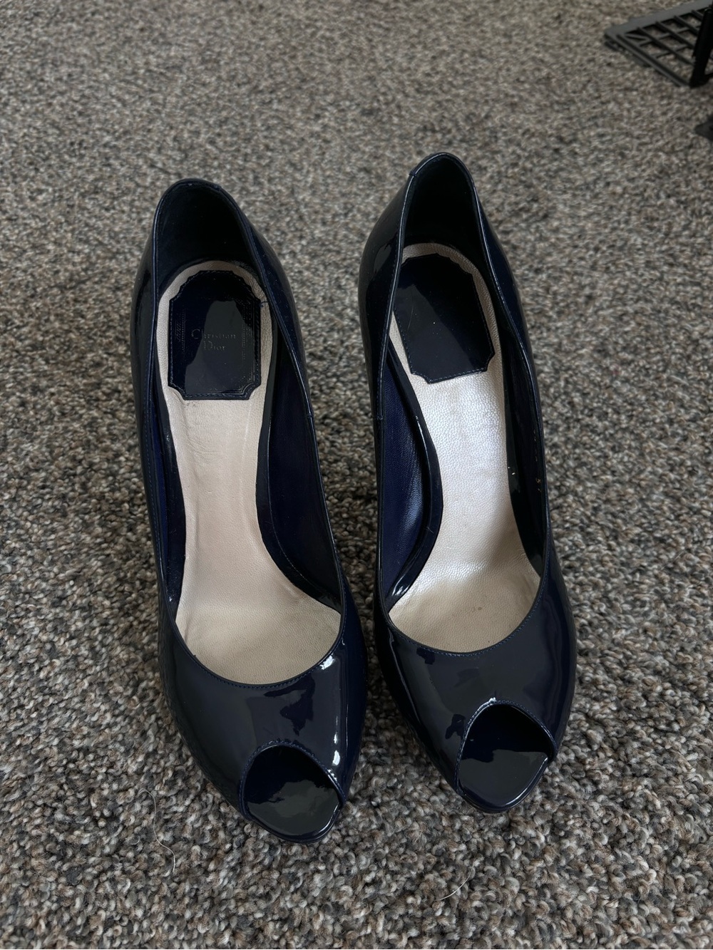 Christian Dior Miss Dior escarpin 11 patent leather peep toe pumps